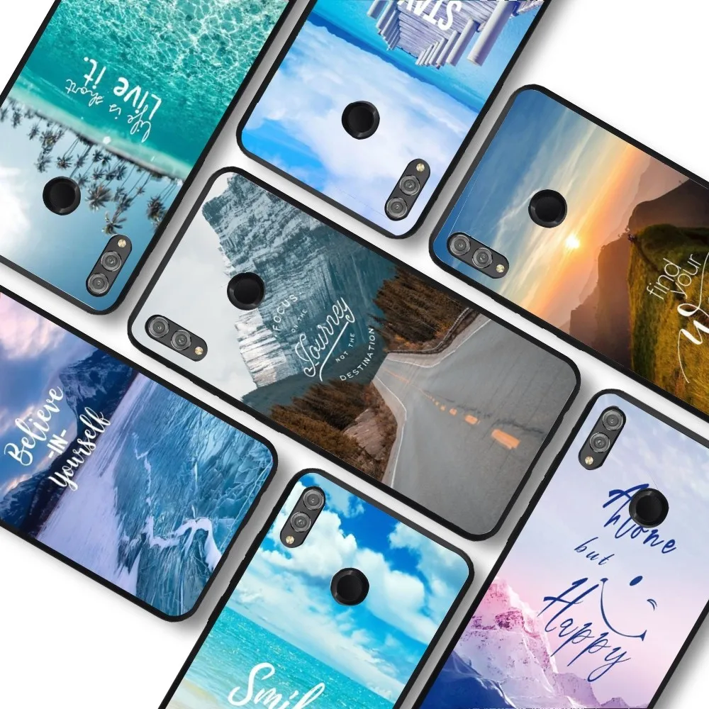 Mountain Sea Beach Travel Phone Case For Huawei Honor 10 lite 9 20 7A 9X 30 50 60 70 pro plus Soft Silicone Cover