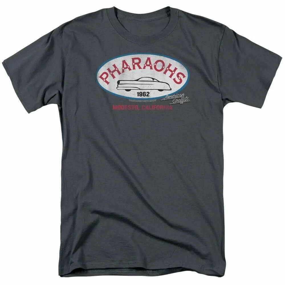 

American Graffiti Pharaohs T Shirt Mens Licensed Classic Movie Tee Charcoal