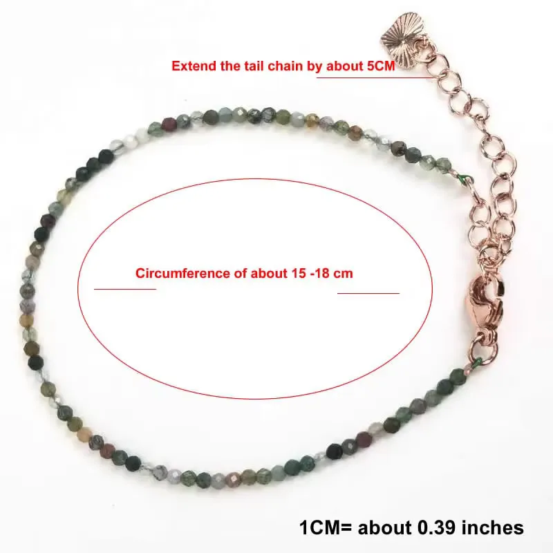 Natural Stone Beads Necklace & Bangle Bracelet Set, Luxury