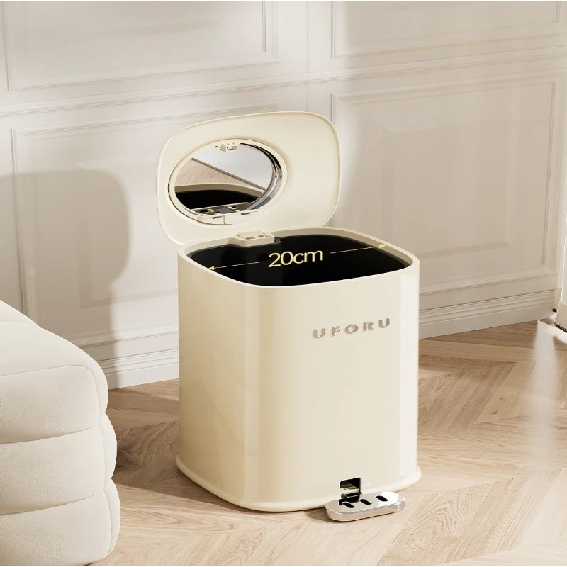 

High-end Household Waste Bins Light Luxury Large-capacity Anti-odor Press-type Trash Waste Bins Bathroom Home Basurero JTW