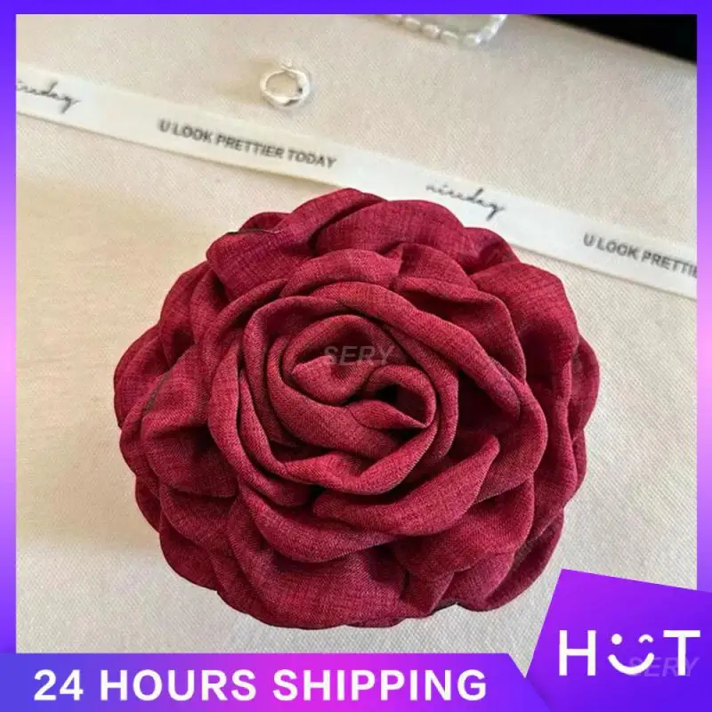 Female Hairpin Vibrant Dried Rose Elegant Senior Women's Elegant Hairwear Elegant Hairwear Dried Rose High-quality Finish