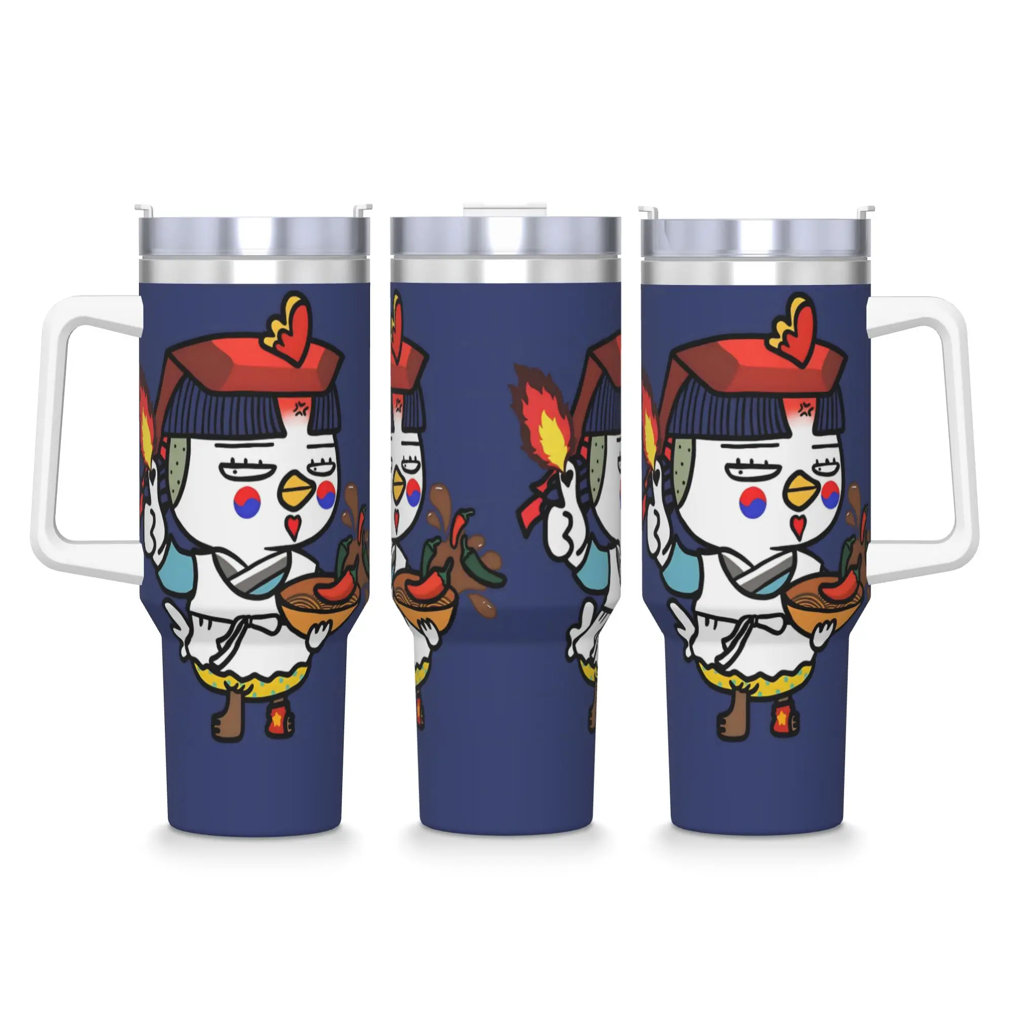 

Стакан из нержавеющей стали, термочашки с горячей пряной курицей, портативные автомобильные кружки для холодных напитков, графическая бутылка для воды для кемпинга