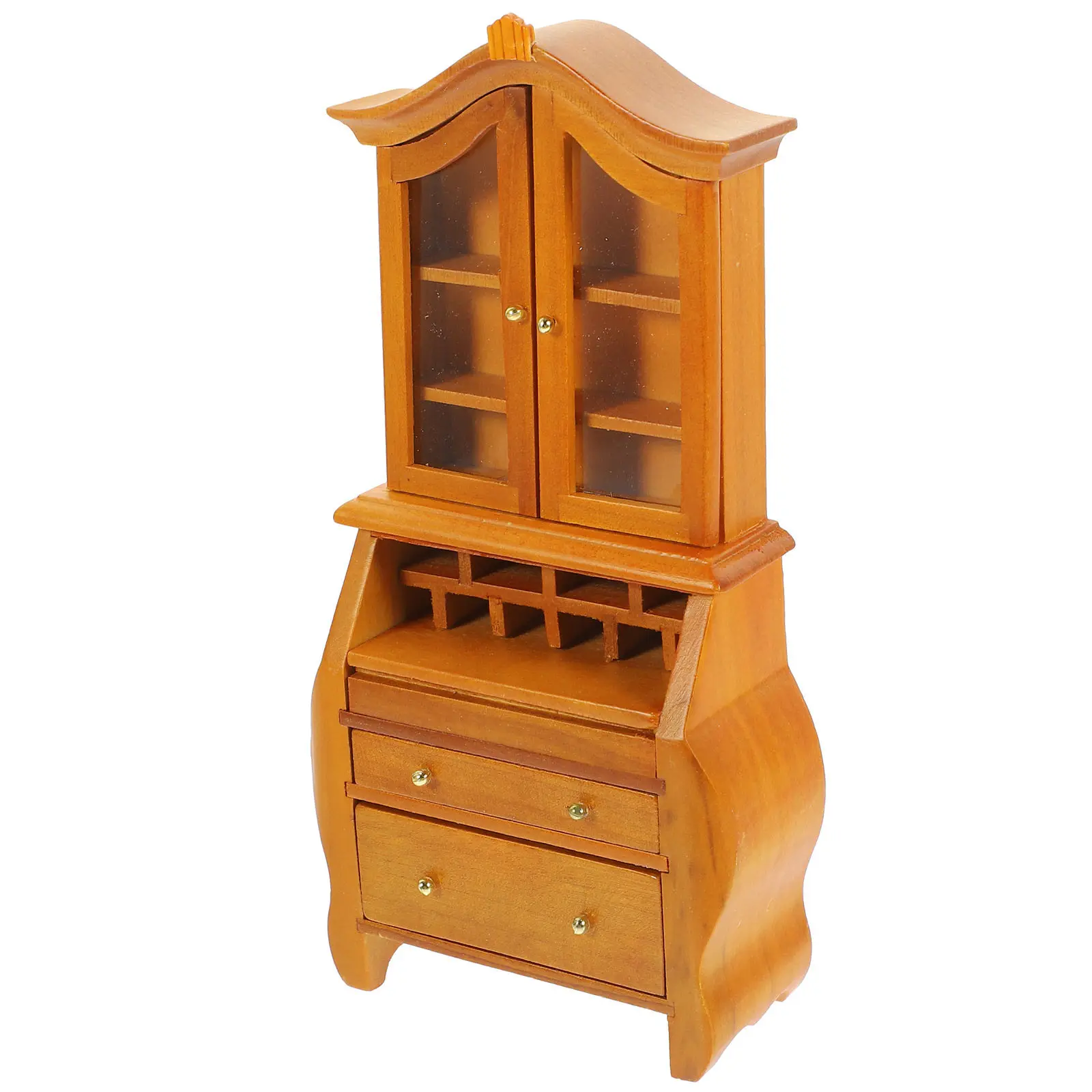 

Miniature Bookshelf 1:12 Scale Wooden Dollhouse Furniture Small House Decoration Pretend Play Mini Furniture Accessories