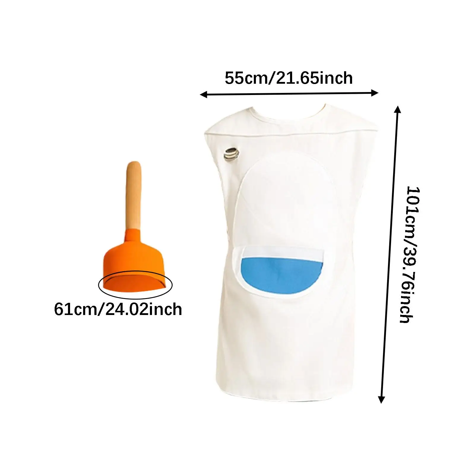 أزياء الهالوين للمرحاض للبالغين، أزياء تنكرية مع قبعة لأداء المسرح التنكرية، حفلات مهرجان الكرنفال