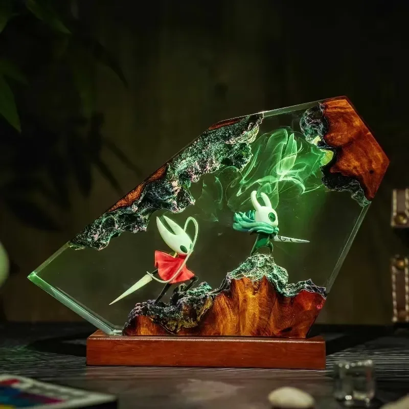 Epoxy Resin Lamp Desktop Figurine Decor For Friend Dad Father Day Gift Soft Light Fine Workmanship Ornament