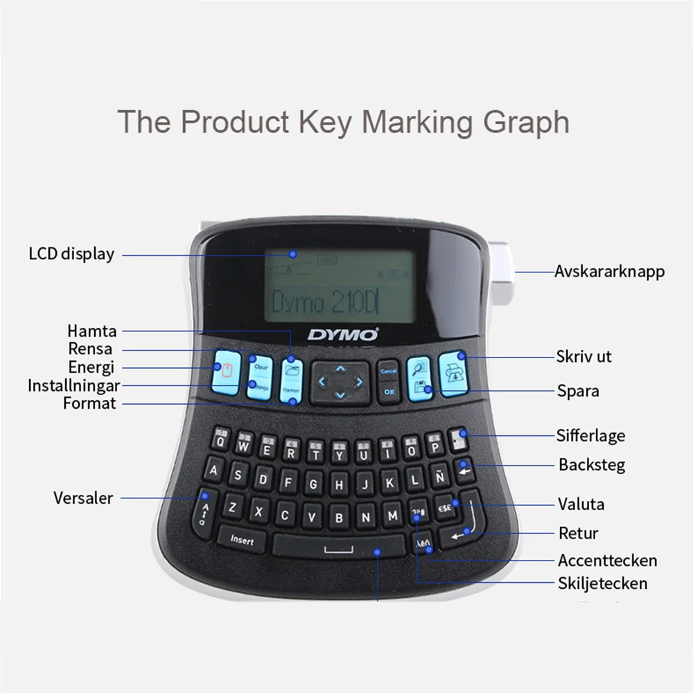 Imagem -04 - Dymo-label Printer Machine Lm210d Impressora Portátil de Mão Label Maker Lm-210d Dymo d1 mm mm 12 mm 45013 40913