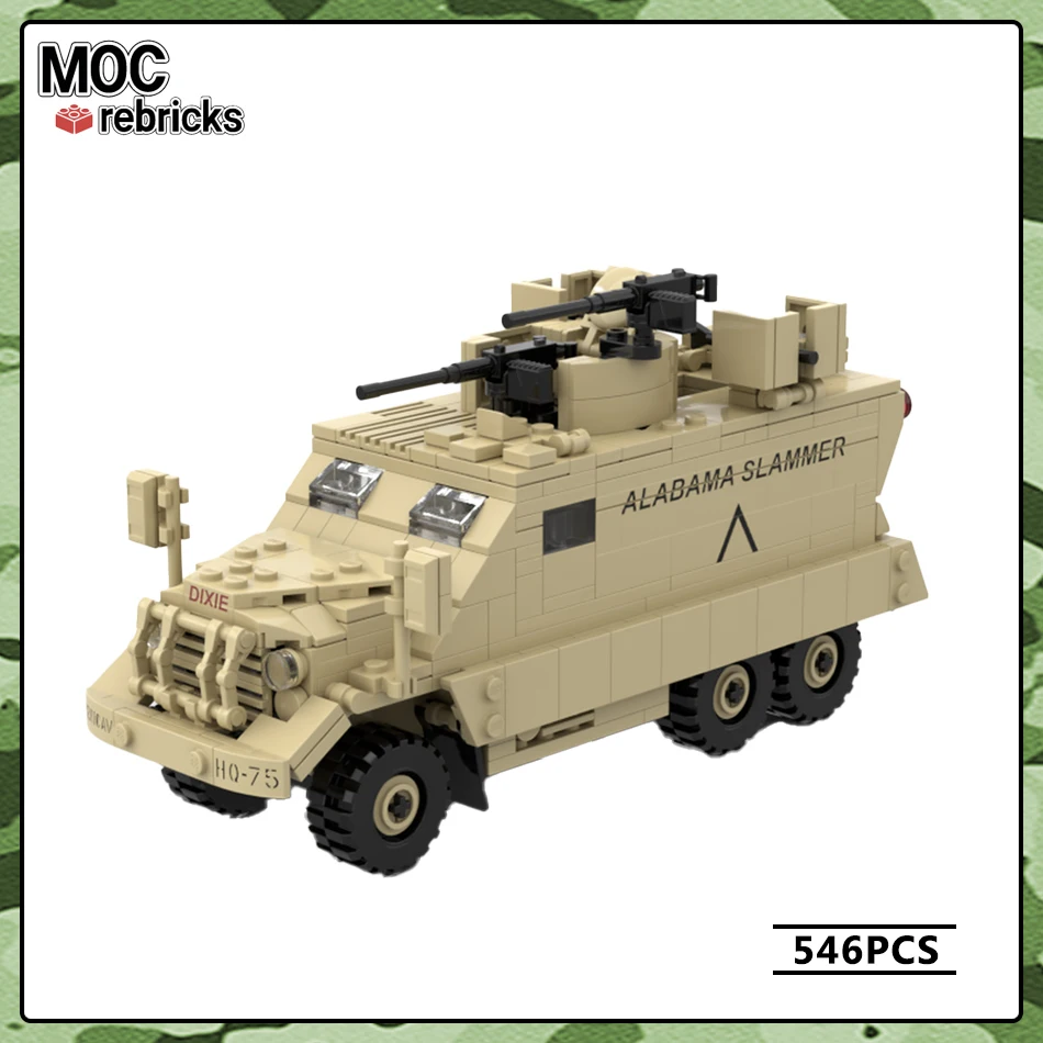 

Military Car Series Iraq M818 Gun-Truck Vehicle MOC Building Block DIY Model Collection Experts High Difficulty Brick Toys Gift