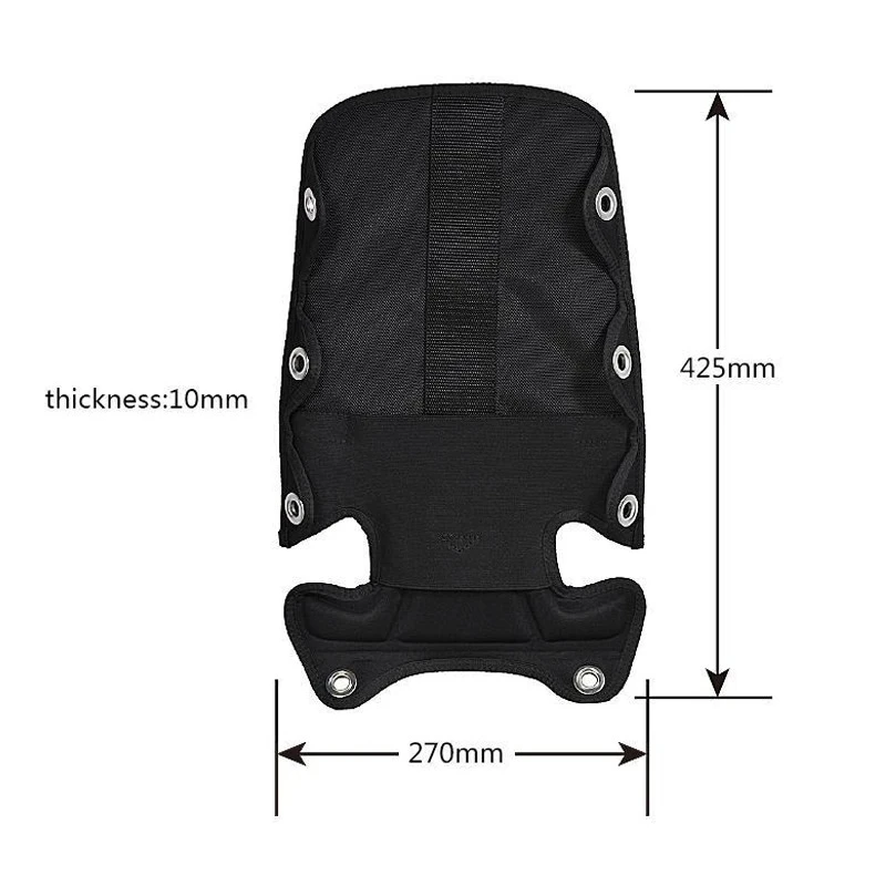 Heavy Duty Technical Scuba Diving Backplate Storage Pad Diver BCD Harness Back Plate Pad Dive Tank Protection Accessory