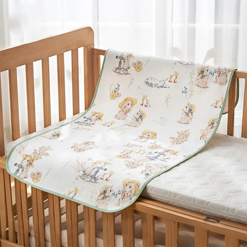 

Дышащий водонепроницаемый пеленальный коврик, герметичный слой из ТПУ с хлопчатобумажной поверхностью, 4-слойный быстро впитывающийся коврик для детских подгузников, многоразовый моющийся коврик