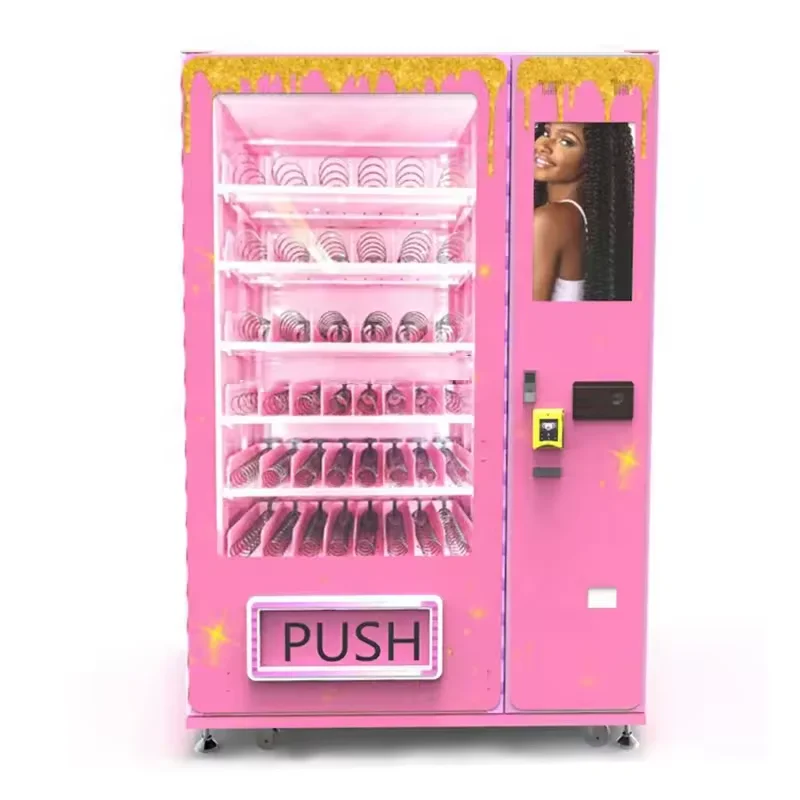 Usa Popular Custom Cosmetic Hair and Lash Vending Machine for Nail Kit Hat Wigs Vending Machine Beauty Self Service Kiosk Stands