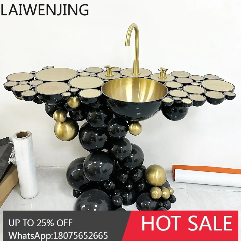 MJY Luxury Light Luxury High-End Bathroom Household Stainless Steel Wash Basin
