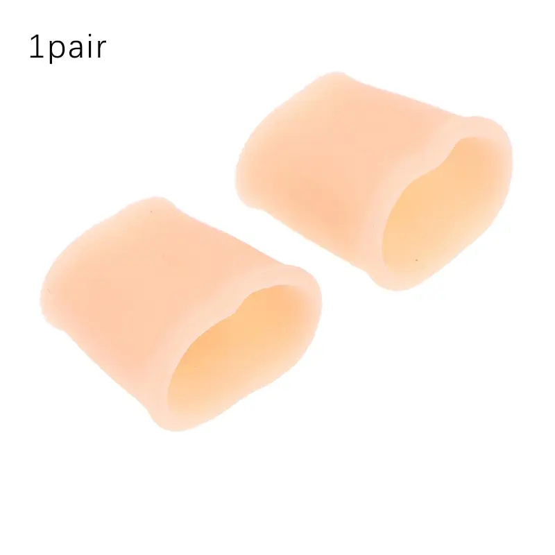 2Pcs Silicone Gel Little Toe Tube Corns Blisters Corrector Pinkie Protector Gel Bunion Toe Finger Protection Gel Sleeve