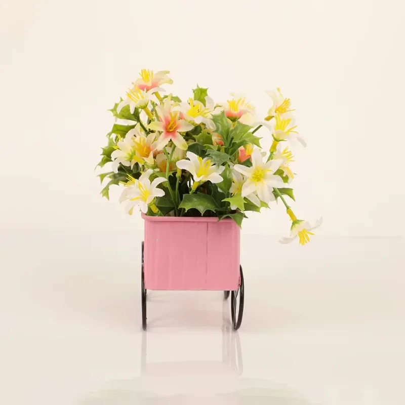 Iron Flower Pot Bicycle Plant Holder Home Garden Decoration Christmas Tree Decoration Unique Eco-Friendly Ornament