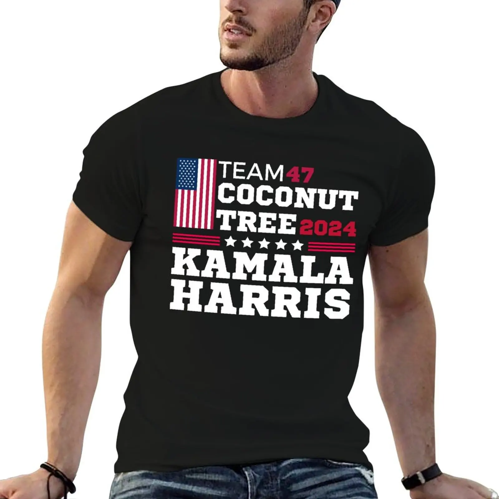 

Coconut Tree Kamala Harris 2024 T-Shirt printed t shirts for man t shirt man casual cotton t shirts high quality T-shirt