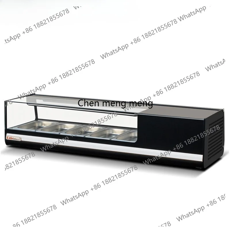 

Sushi Sashimi Display Cabinet Salmon Japanese Ingredients Refrigerated Cabinet Desktop Fresh-keeping Cabinet Energy Saving