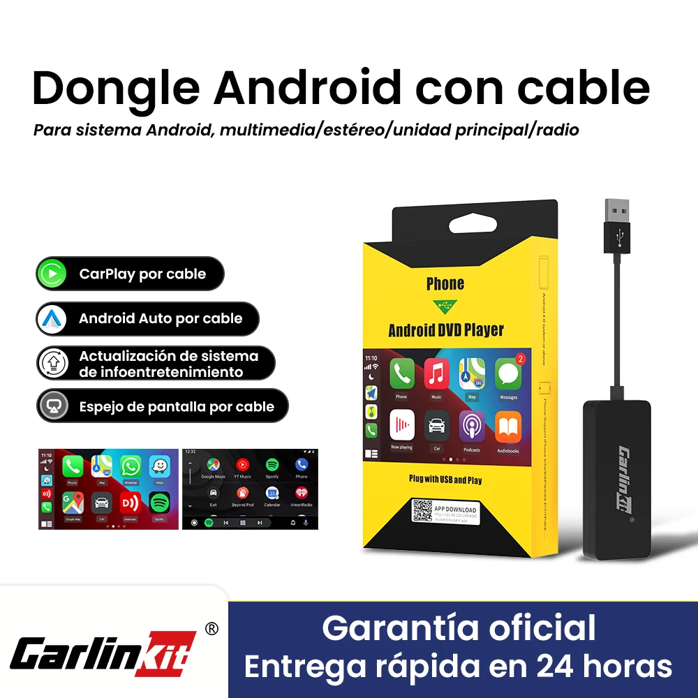 CarlinKit Carplay Android Auto Dongle pantalla espejo adaptador para Android unidad principal de Radio de coche actualización de infotainment Multimedia