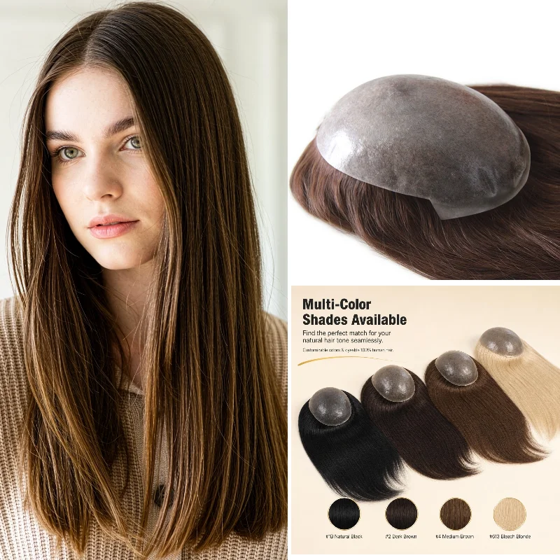 Human Hair PU Base Womens Wig 7x9 14inch Wholesale Price Dropship Hand-Tied Ready Stock 72H Delivery Color 1B #4 #613
