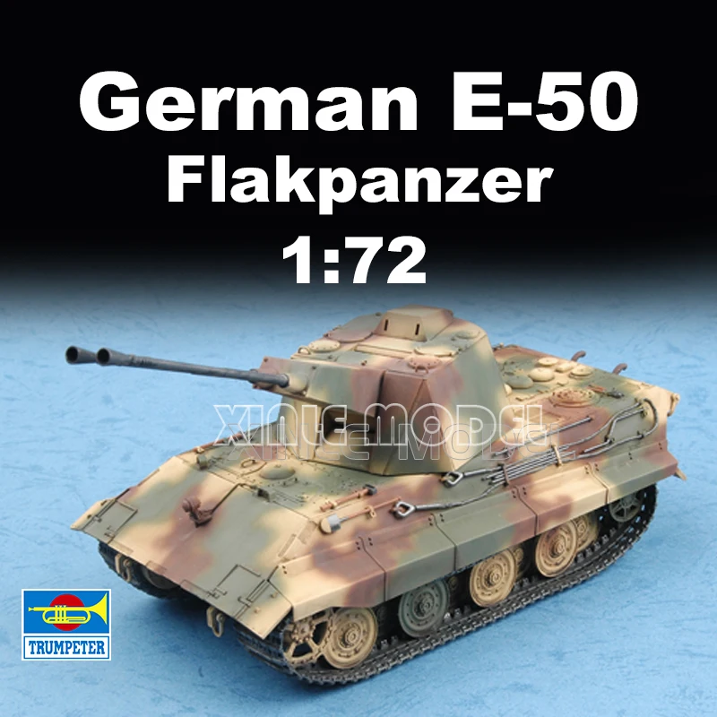 

Trumpeter Plastic Assembled Tank Model Kit 07124 E-50 Self-Propelled Anti-Aircraft Artillery 1/72