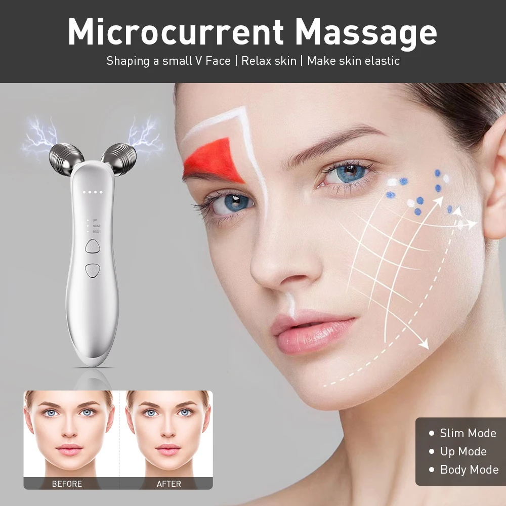 Face Lifting Massage Device Portable Skin Tightening 3D Massage Roller  Face Massage