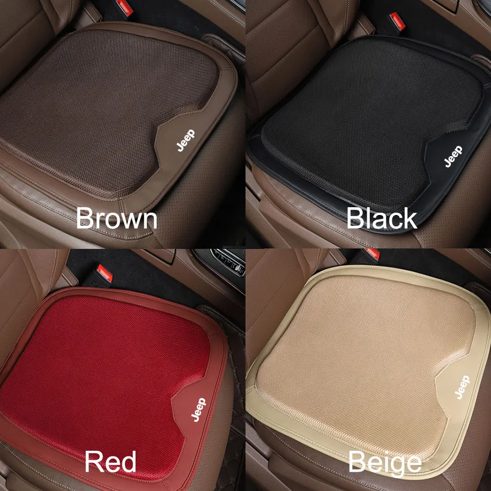 รถที่นั่ง Non-SLIP Breathable Cushion Pad สําหรับ JEEP Cherokee เข็มทิศ GrandCherokee Trail Hawk Rubicon JK RENEGADE Patriot Wrangler