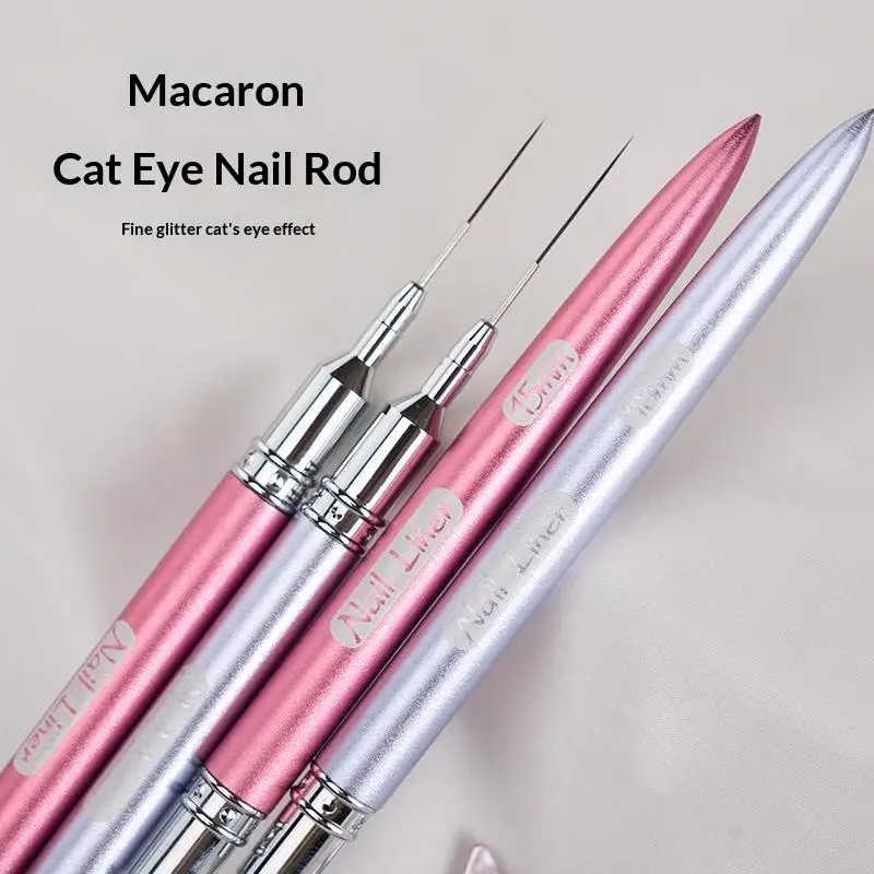 New 1Pc Ultra Thin Long Line Drawing Pen With Cap 6/9/12/15/18/25mm Nail Art Liner Brush UV Gel Polish Painting Manicure Tool