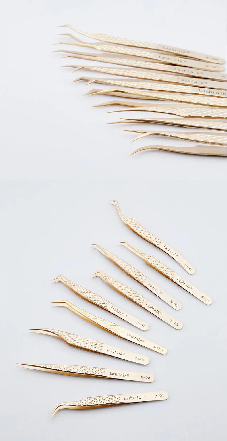 Lashtalk Wimpernverlängerungspinzette, Make-up-Tools aus Nagaraku, Edelstahl, nicht magnetisches Volumen, gefälschte Wimpern, Zubehör, präzise – Detail 16