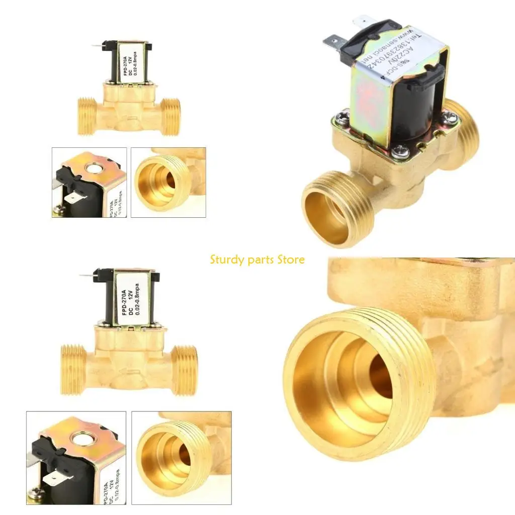 

97QC Латунный нормально закрытый впускной клапан для воды G3/4 DC12V 24V 220V Электромагнитный клапан