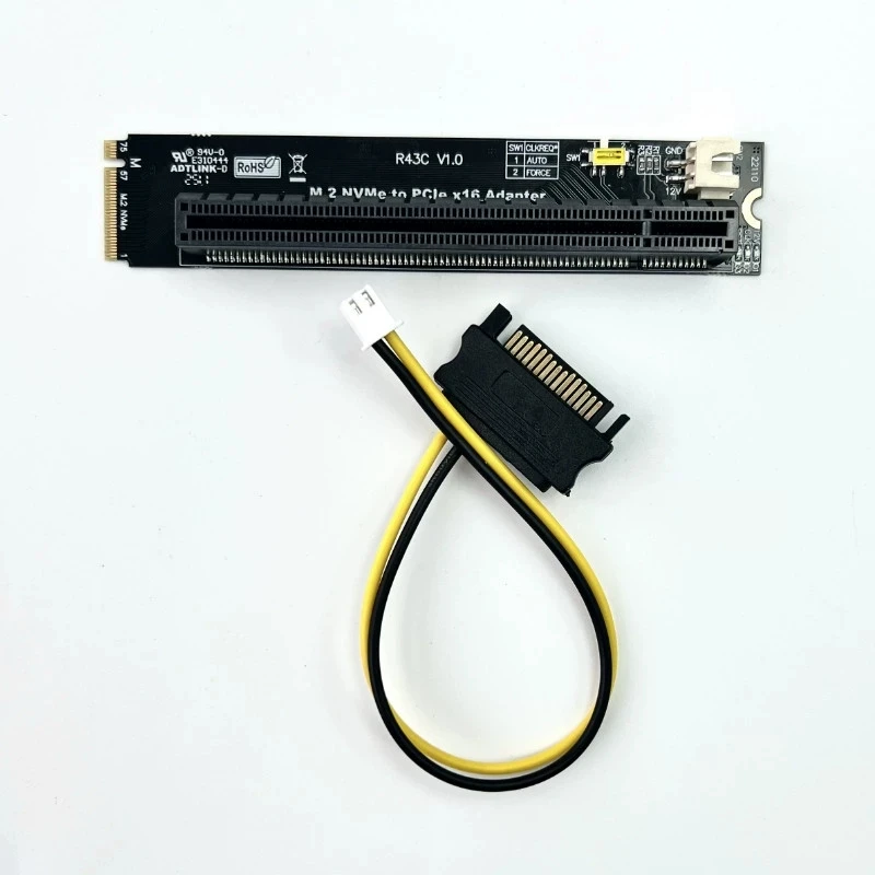 M.2 NVMe إلى PCIe X4 X16 التعدين محول لوحة دارات مطبوعة PCI-E 4.0 ل M2 MKey 22110 2280 الناهض شبكة SSD USB محول بطاقة التوسع #6
