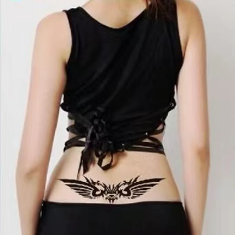 مثير الطوطم مقاوم للماء لصاقات وشم مؤقت الشيطانة الخصر ندبة غطاء وهمية الوشم الفن البطن النساء دائم Tatouage فام