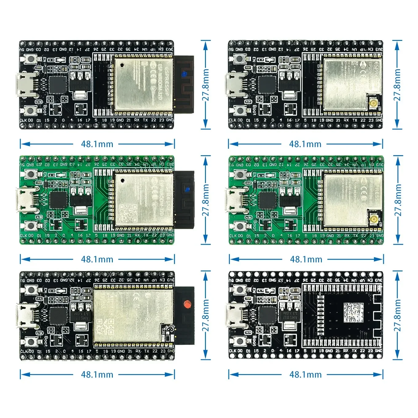 4PCS ESP-32D ESP-32U ESP32-DevKitC development board WIFI+Bluetooth IoT NodeMCU-32 ESP32