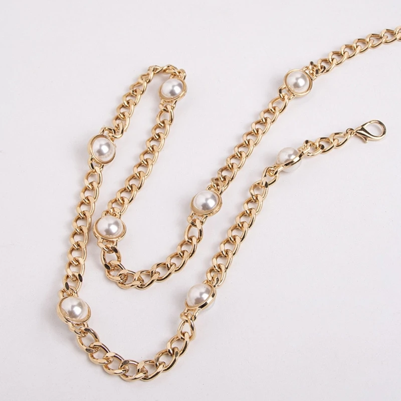 Artificial Pearls Waist Chain Pearls Chain Belt Women Formal Wedding Dress Chain Dropship