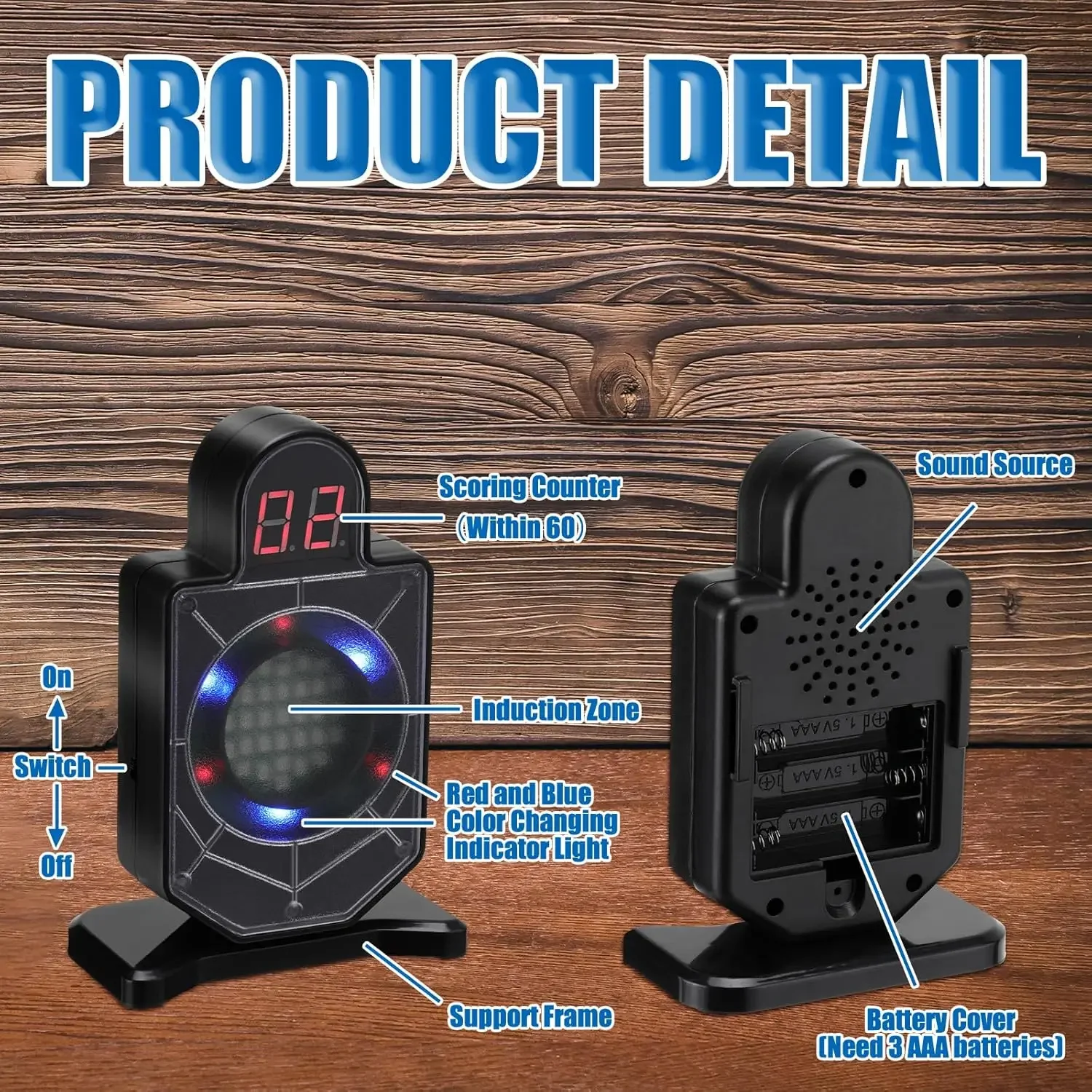 Infrared Induction Electronic Scoring Laser Target Color Sensitive Shooting Practice with Sound Effects Training Toy Equipment