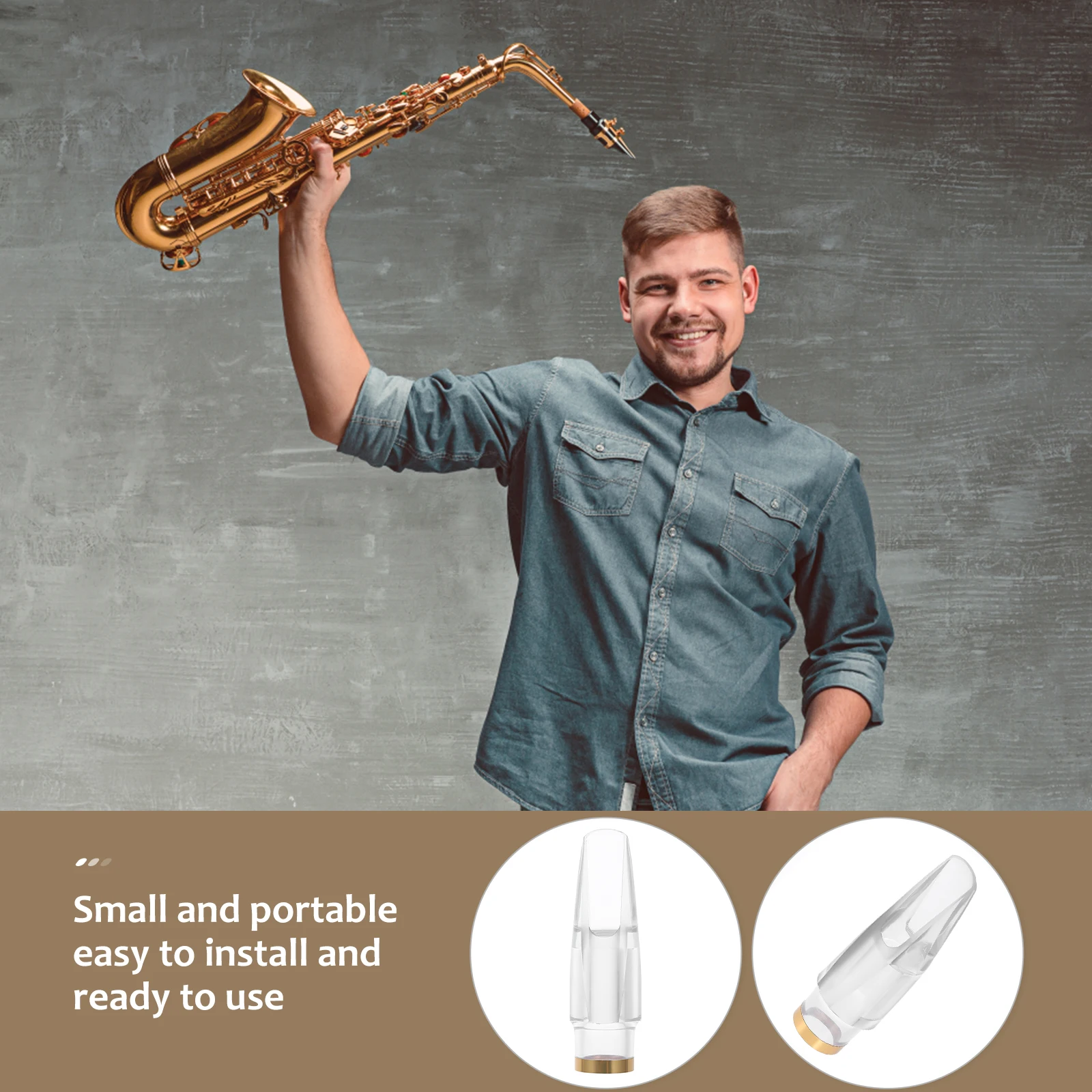 

Saxophone Mouthpiece Portable Mini ABS Material Replacement Instrument Head Accessories Durable HighQuality Easy To Carry