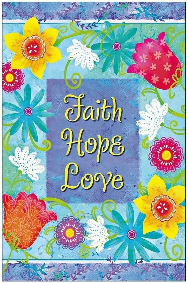 Raininc's Religious Garden Flag Faith Hope Love from Christian Book Amen Outdoors Flags of Double Sided Waterproof and Fade