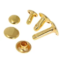 360PCS Copper Leather Double Cap Rivets Tubular Metal Studs Garment Rivets Studs With Box For Cloth Craft Fixing Tool Kits