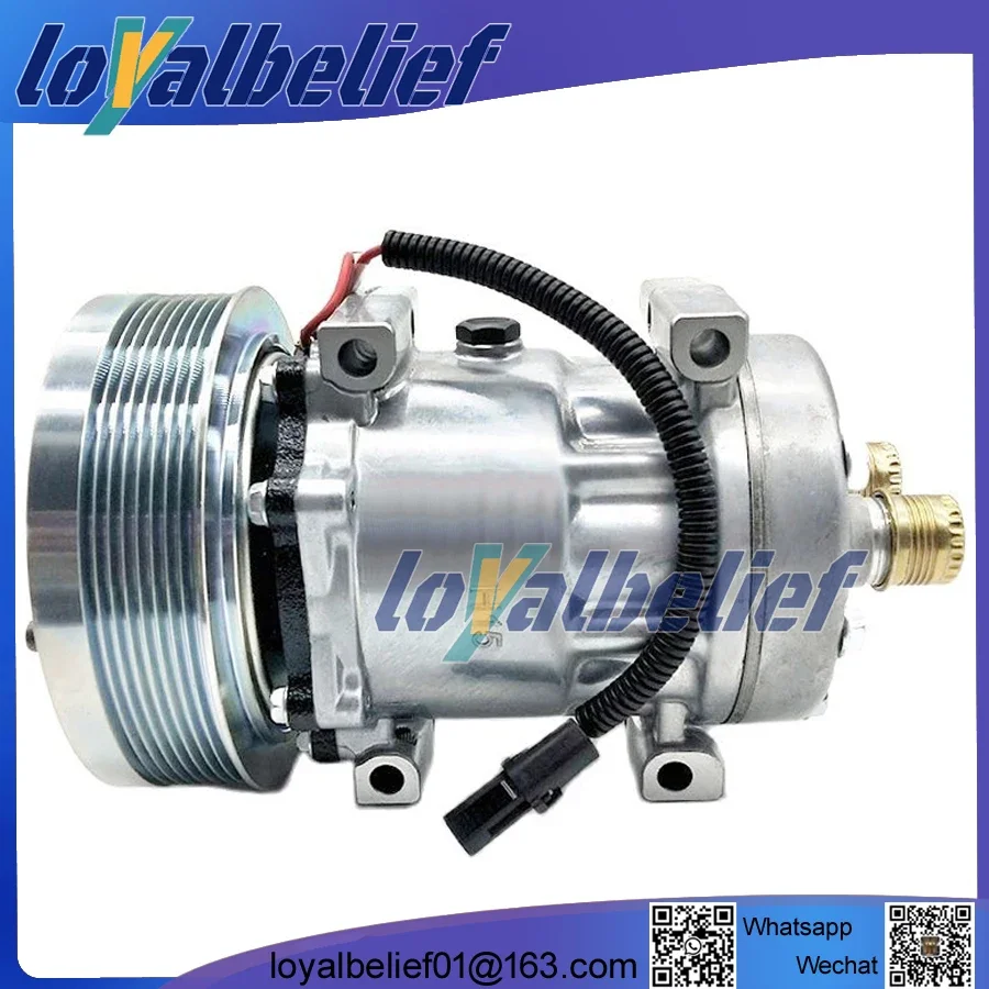 New SD7H15 Air Conditioning Compressor For Holland Tractor 317008A2 317008A3 86992688 86993463 58792 4768 4499 8010