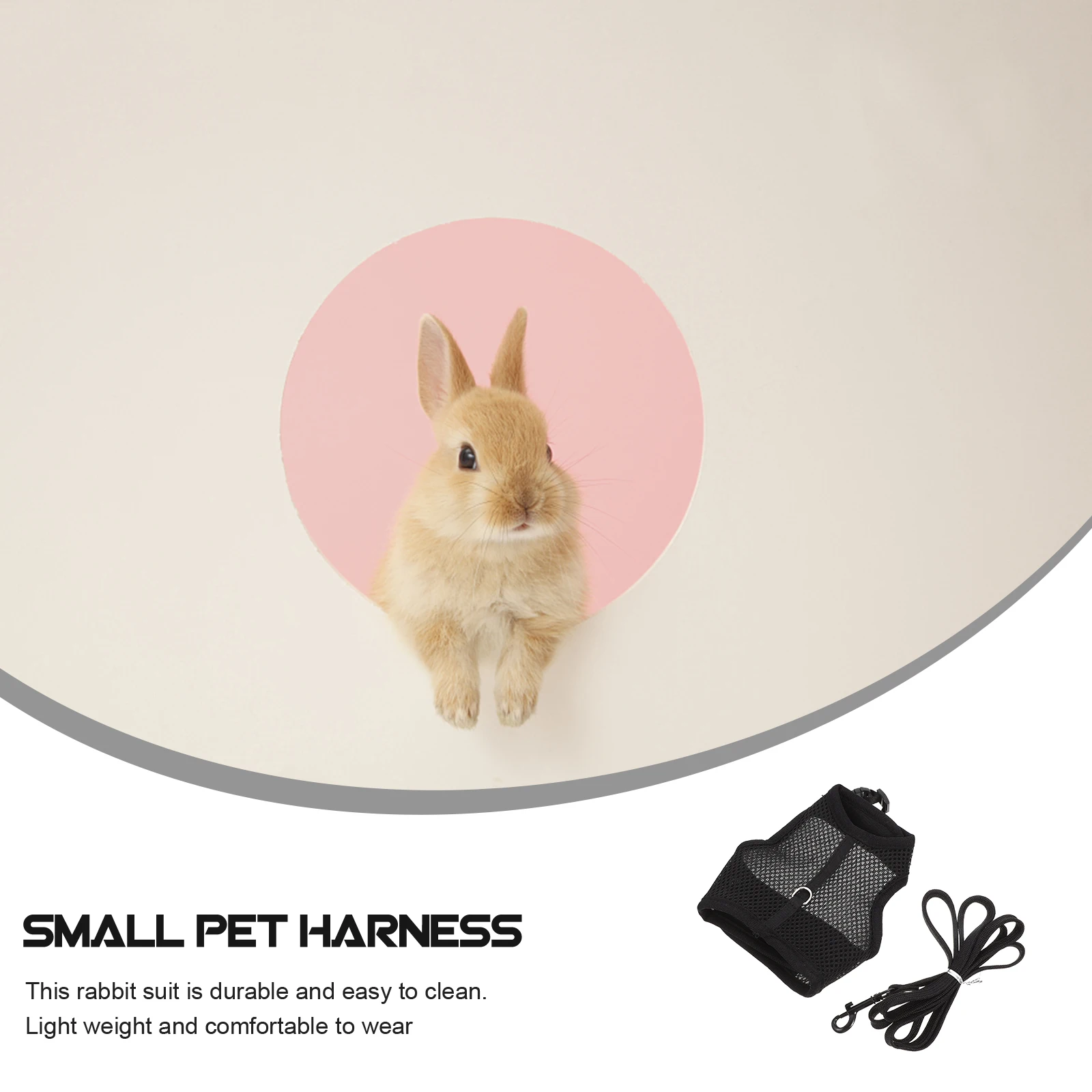 

1 set 1 Set Small Pet Harness Bunny Vest Leash Guinea Traction Rope Breathable Lightweight Outdoor Walking Supplies