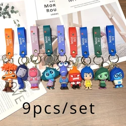 New Cartoon Inside Out Keychain Pendant Personality Creative Soft Glue Doll Small Key Rings Kawaii Bags Pendants Kids Toys