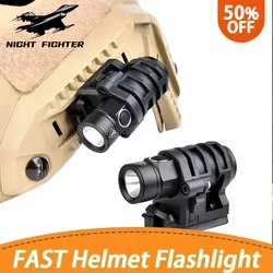 Tactical Helmet Light FAST Helmet Flashlight Strobe Telescopic Zoom Survival Safety Lamp With Hat Clamp Holder Camping Hunting