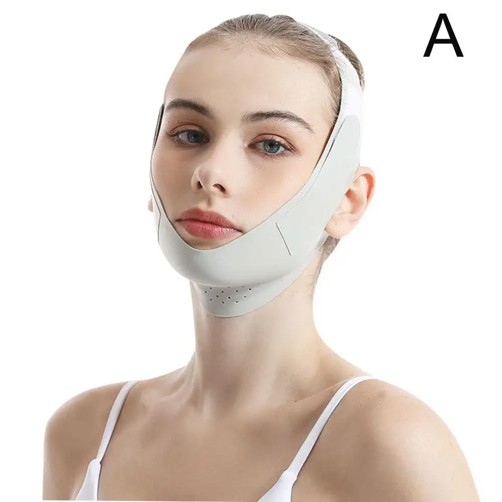 Bandage amincissant pour le visage réglable, ceinture de ruisseau, sommeil en V, matériau de levage respirant, R8c4