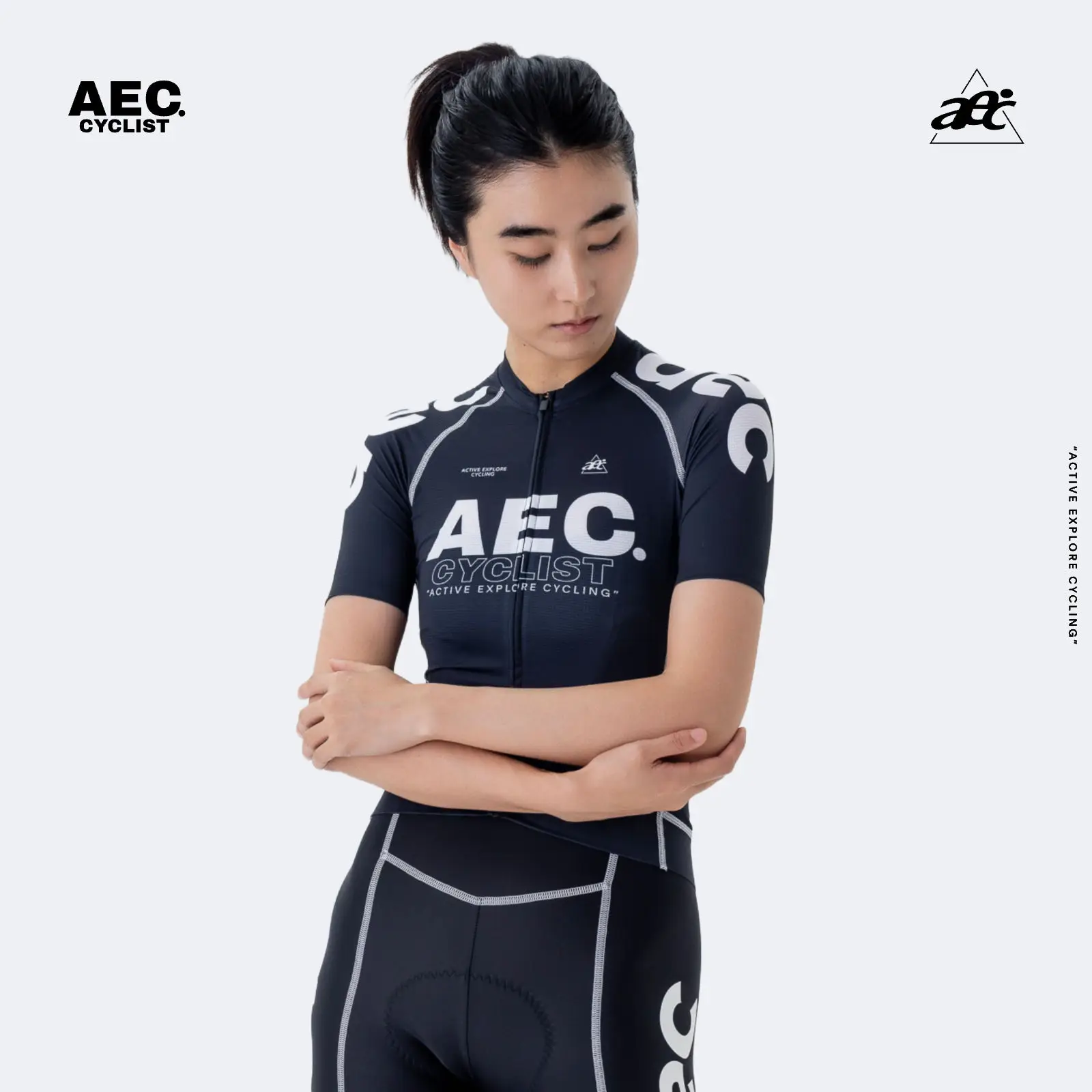 

AEC Women's Cycling Jerseys Sportwear Quick Dry Bicycle Clothes Summer Short Sleeve Tops Road Bike Shirts Wind Speed Series