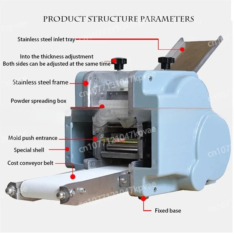 9cm Commercial Dumpling Skin Machine 110V 220V Fully Automatic Electric Dough Rolling Wrapper Making Machine