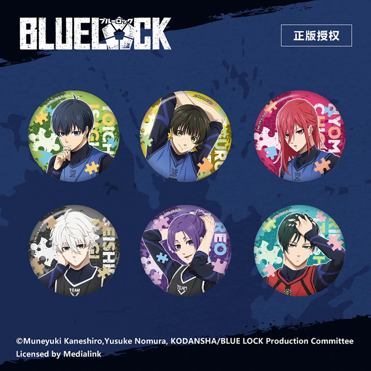 

BLUE LOCK Anime 58mm Button Badge Parts Metal Pin Badges Isagi Yoichi Nagi Seishiro Rin Itoshi Mikage Reo Bachira Meguru Gift