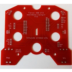 Srtボタンプレートとsimレーシングステアリングホイールと互換性のあるsimpucubeワイヤレスガン用のPCB開発ボード