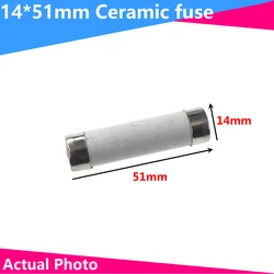 5PCS Long Cover 14X51 Ceramic Fuse 32A 40A 50A 63A Fusible Enlace For RT18 R016 14*51 Fuse Core