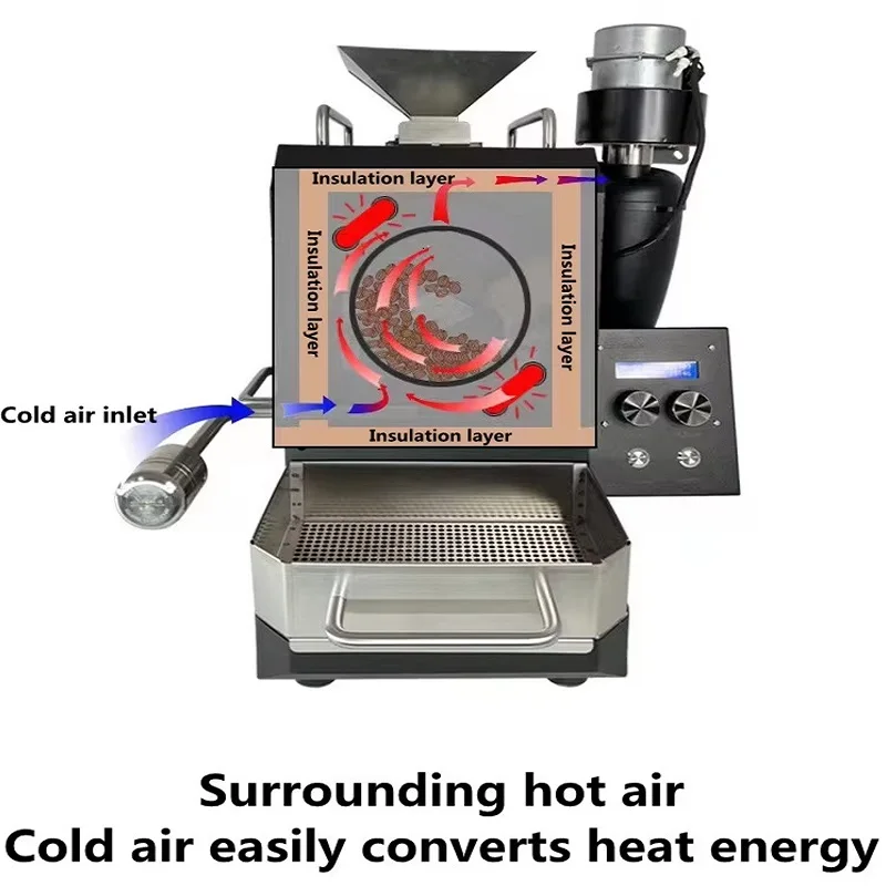 Ventilador de resfriamento popular máquina de assar grãos de café torrador de café máquina de torrefação de café para cozinha
