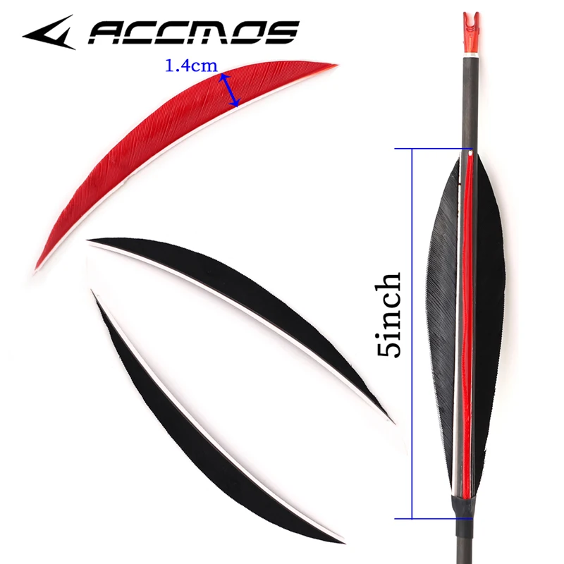 36/50pcs Banana Arrow Feather 5 inches Archery Fletching Arrow Vanes Turkey Feather Arrow Shaft  Natural Feather Hunting