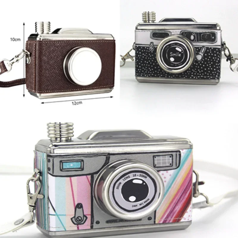 11 Oz Stainless Steel Hip Flask With Straps Hidden Flask For Liquor Disguised Alcohol Container Bottle Outdoor