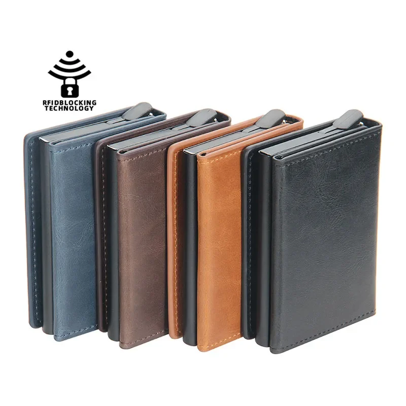 Anti Thief Rfid Credit Card Holder Smart Minimalist Wallet Pocket Men Women Slim Cardholder Bank Cash Creditcard Case Bag Purse