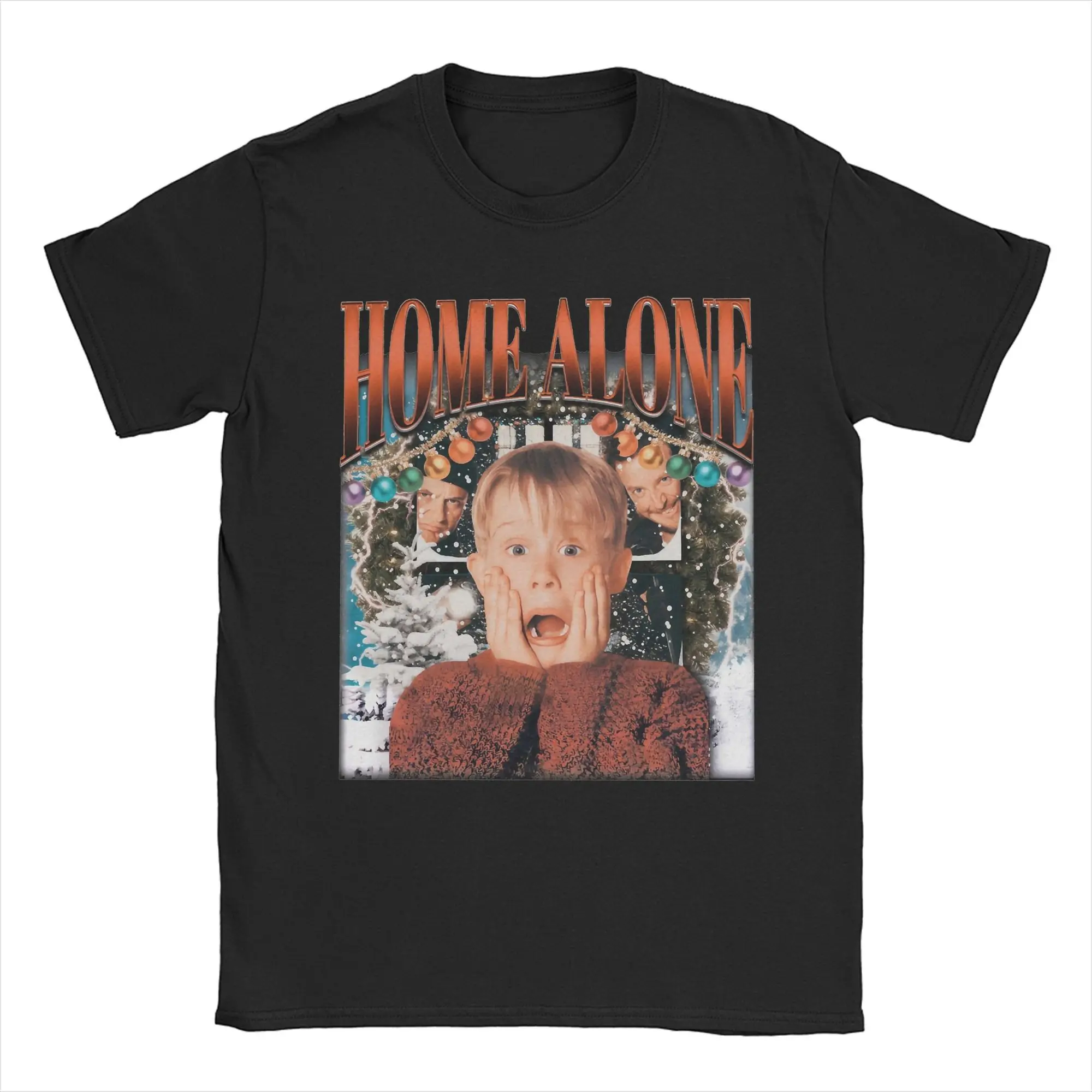 Retro Home Alone Aftershave Kevin T-Shirts for Men  Humorous 100% Cotton Tee Shirt Short Sleeve T Shirt Gift Idea Clothes